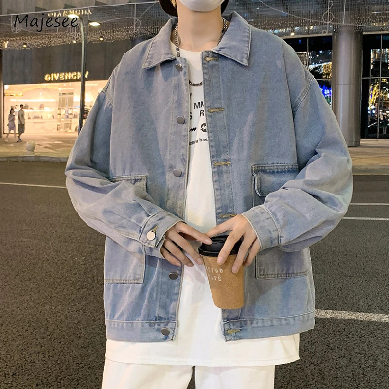 Denim Jackets Men All-match Japanese Style Harajuku High Street Long Sleeve Hipster Youthful Popular Overcoats Autumn College
Denim Jackets Men All-match Japanese Style Harajuku High Street Long Sleeve Hipster Youthful Popular Overcoats Autumn College