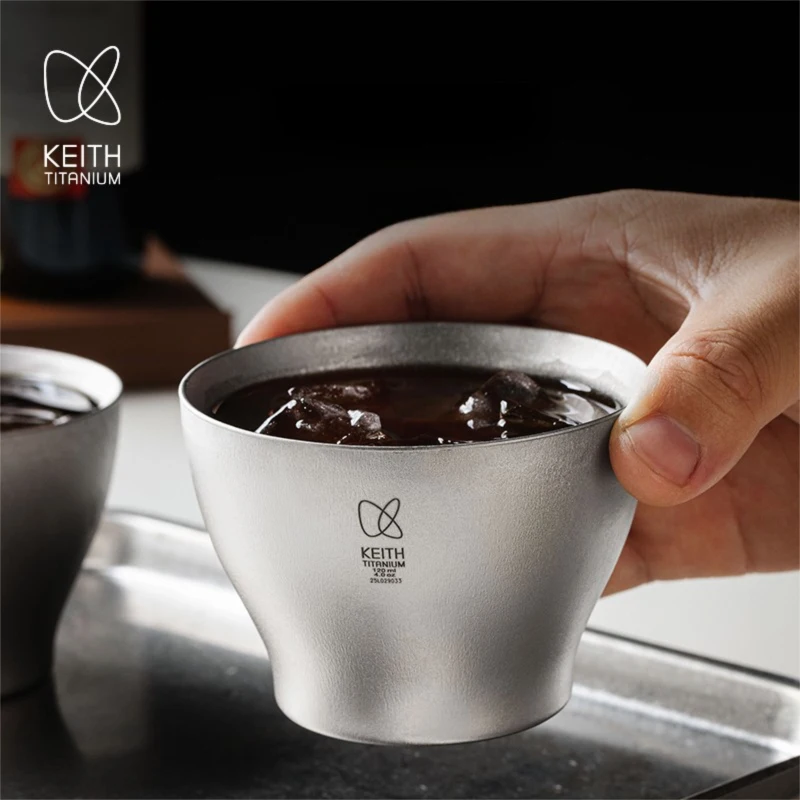 KEITH 120ml Double Wall Pure Titanium Wine Cup Lightweight Anti-scald Multifunctional Tea Coffee Mug Home Outdoor Drinkware
KEITH 120ml Double Wall Pure Titanium Wine Cup Lightweight Anti-scald Multifunctional Tea Coffee Mug Home Outdoor Drinkware