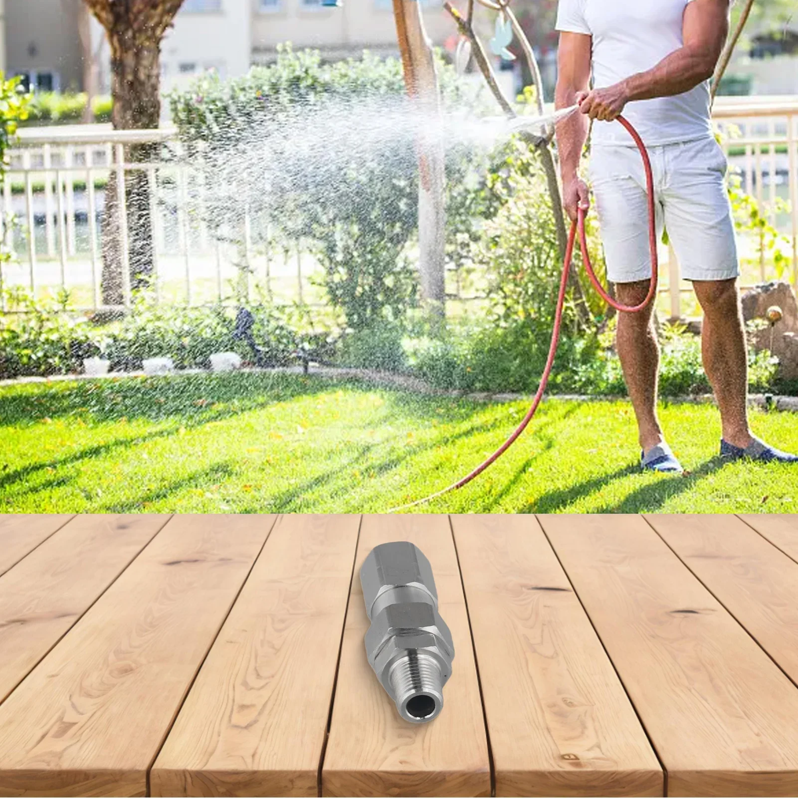 360 Degree Stainless Steel Rotary Pressure Washer, Easy Connect Male Thread NPT Connector Pipe Fittings Outdoor Garden Tools
360 Degree Stainless Steel Rotary Pressure Washer, Easy Connect Male Thread NPT Connector Pipe Fittings Outdoor Garden Tools
