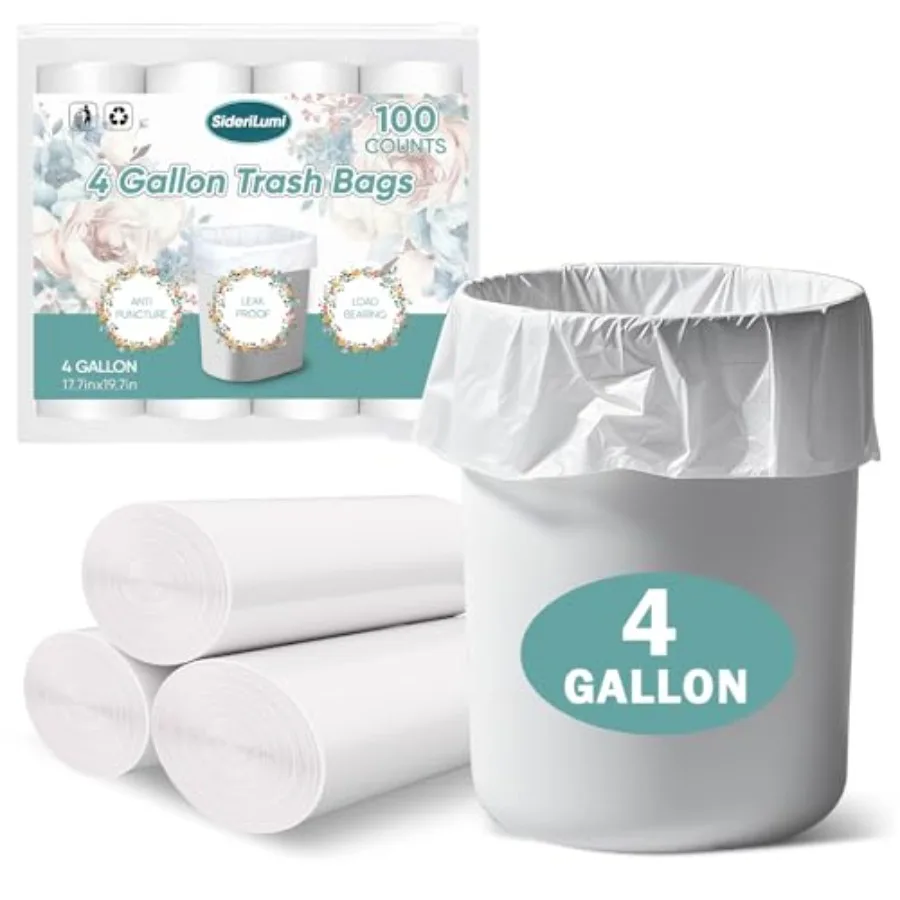 Small Trash Bags 4 Gallon - 100 Count Leakage-Proof 4 Gallon Trash Bag, Unscented Small Garbage Bags for Office Bedroom Bathroo
Small Trash Bags 4 Gallon - 100 Count Leakage-Proof 4 Gallon Trash Bag, Unscented Small Garbage Bags for Office Bedroom Bathroo