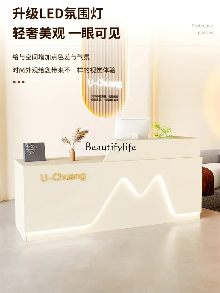 yj9Checkout page Clothing store Korean small counter simple modern light luxury reception
yj9Checkout page Clothing store Korean small counter simple modern light luxury reception