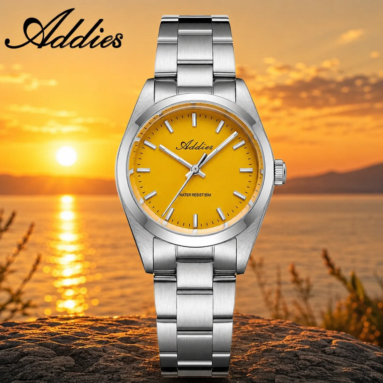 Addies Sapphire Glass Japan 2035 Women's Watch Stainless Steel BGW9 Luminous Wristwatches 50M Waterproof Quartz Watch AW25903
Addies Sapphire Glass Japan 2035 Women's Watch Stainless Steel BGW9 Luminous Wristwatches 50M Waterproof Quartz Watch AW25903