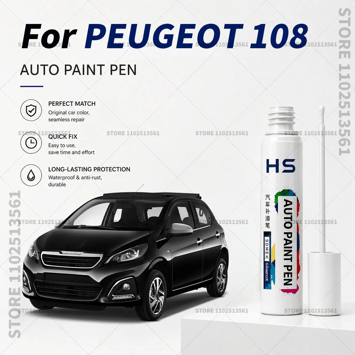 Car Touch Up Paint Pen Deep Scratch Repair Auto Paint Brush For PEUGEOT 108 Diamond White Raven Black Smooth Green Tahoe Blue
Car Touch Up Paint Pen Deep Scratch Repair Auto Paint Brush For PEUGEOT 108 Diamond White Raven Black Smooth Green Tahoe Blue