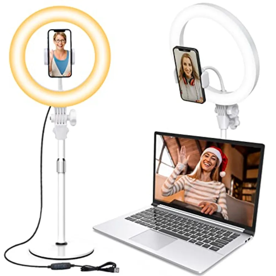 Ring Light with Stand, Zoom Lighting for Computer Video Conference, Video Calls, Home Office, Lighting for Video Recording