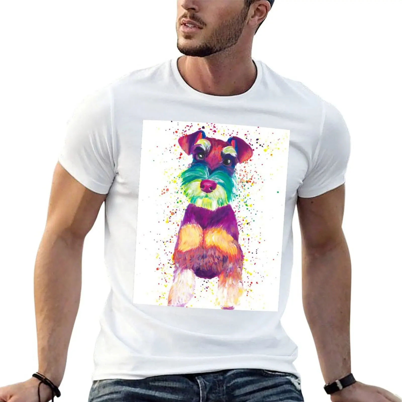 Colorful Schnauzer Dog T-Shirt man t shirt graphic anime t shirts for man t shirt for man T-shirt
Colorful Schnauzer Dog T-Shirt man t shirt graphic anime t shirts for man t shirt for man T-shirt