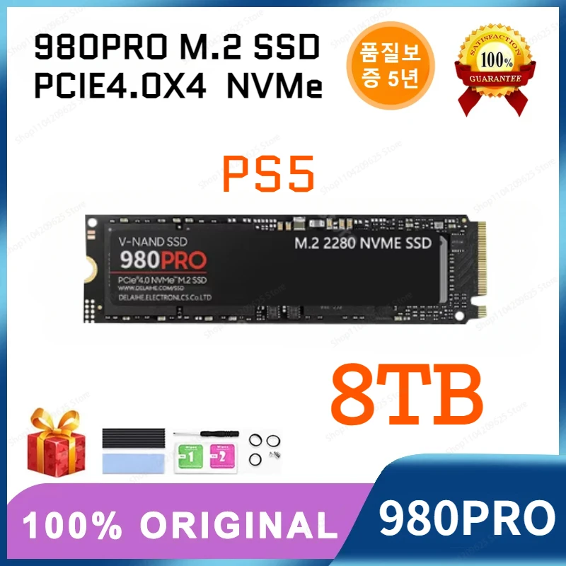 original NEW 980PRO 1TB 2TB 8TB SSD Internal Solid State Disk M2 2280 PCIe Gen 4.0 NVMe 7450MB/s for PS5 Laptop Desktop Computer
original NEW 980PRO 1TB 2TB 8TB SSD Internal Solid State Disk M2 2280 PCIe Gen 4.0 NVMe 7450MB/s for PS5 Laptop Desktop Computer