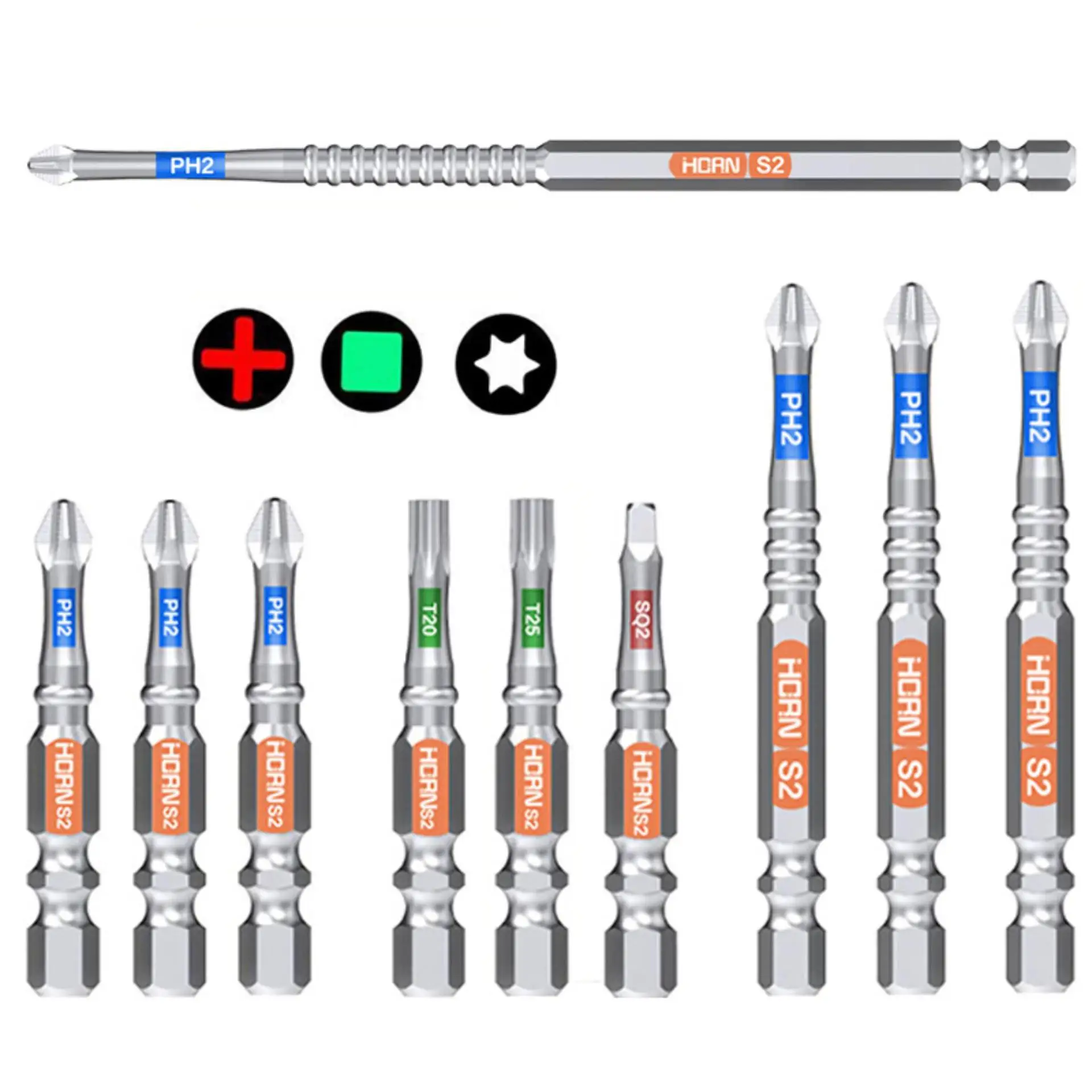 HORO 10PCS S2 Steel Electric Screwdriver Bits - Anti-Slip Quick Change for Drill/Driver
HORO 10PCS S2 Steel Electric Screwdriver Bits - Anti-Slip Quick Change for Drill/Driver