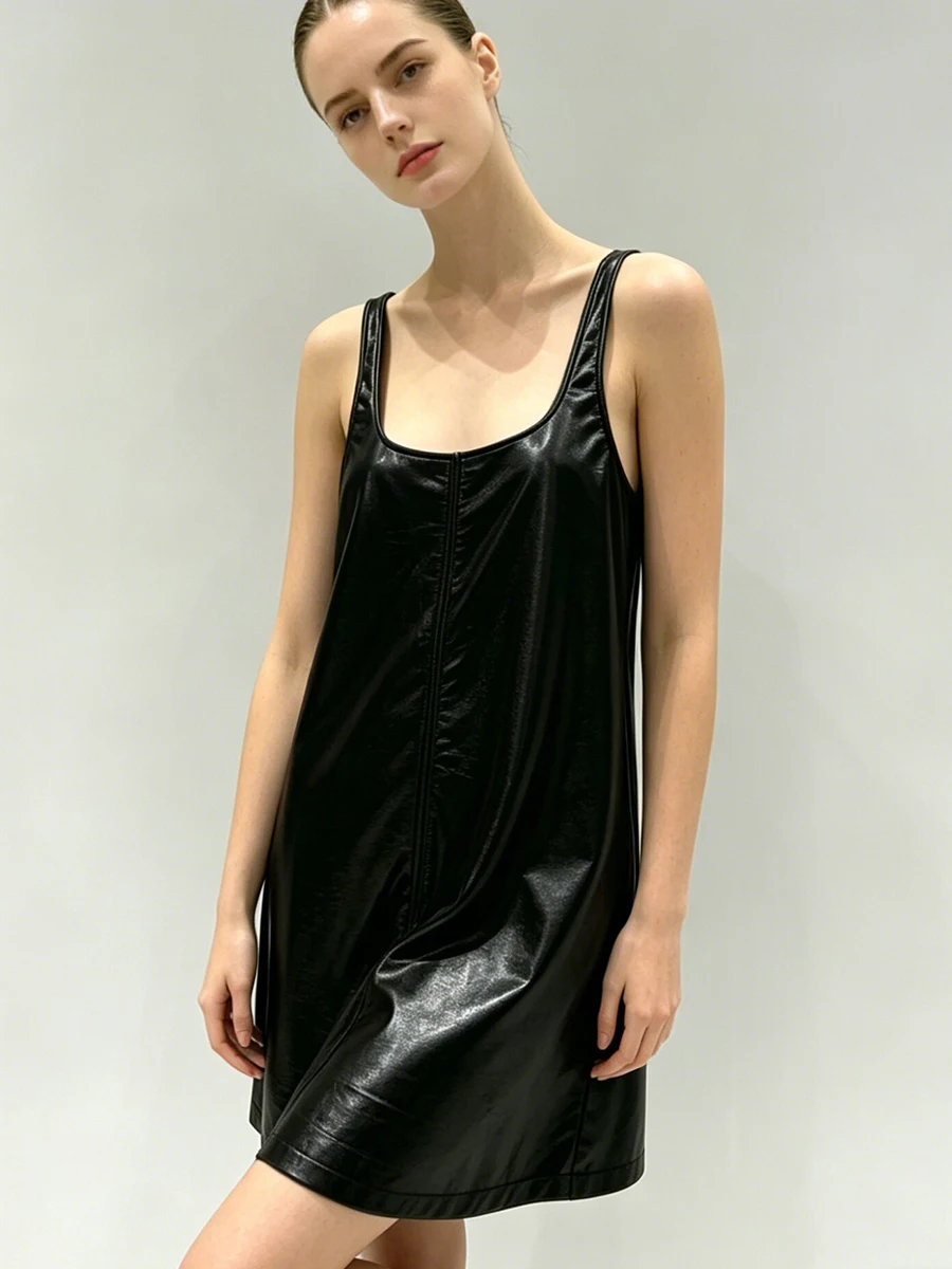 LIMO 2026 Women's Patent Leather Sleeveless Tank Dress Casual A-line Short Party Mini Dress
LIMO 2026 Women's Patent Leather Sleeveless Tank Dress Casual A-line Short Party Mini Dress