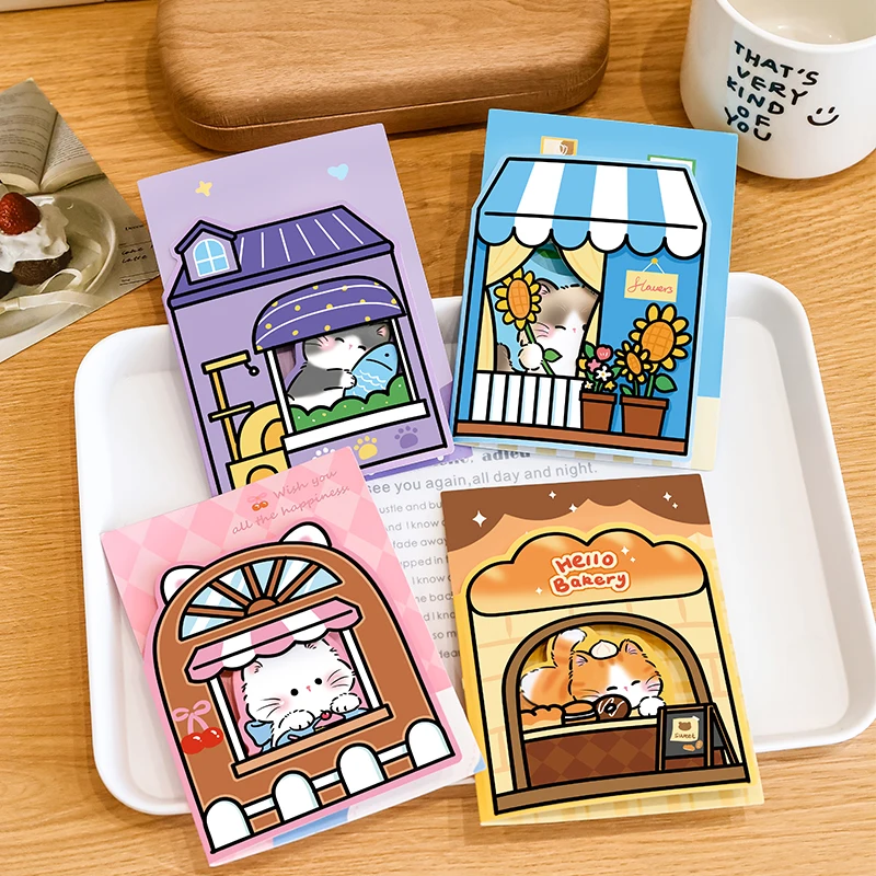 30Sheets Cartoon Cat Window Memo Pads Simple Scrapbooking Sticker Supplies Post Sticky Notes Office Stationery
30Sheets Cartoon Cat Window Memo Pads Simple Scrapbooking Sticker Supplies Post Sticky Notes Office Stationery
