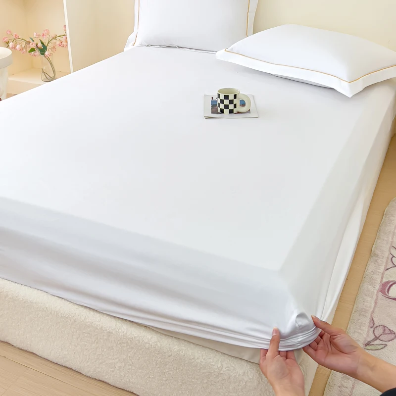 Fitted Sheet with Pillowcase Set,100%Cotton Mattress Cover,White Bed Protector,Solid Color Home Linens,180x200,3Pcs,High Quality
Fitted Sheet with Pillowcase Set,100%Cotton Mattress Cover,White Bed Protector,Solid Color Home Linens,180x200,3Pcs,High Quality