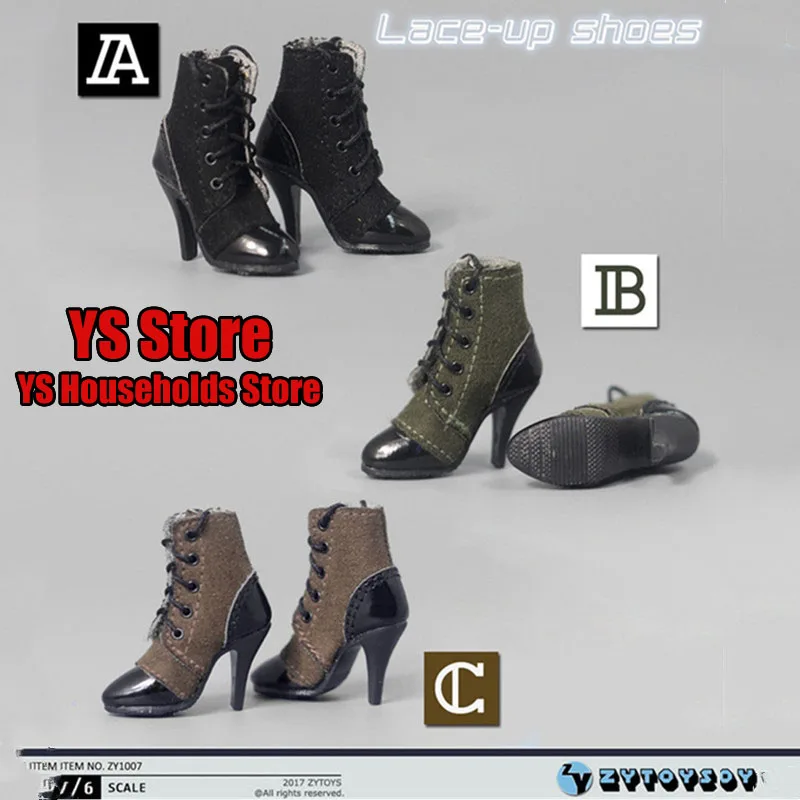 ZYToys ZY1007 1/6 Woman Soldier High Heels Strap Boots Laceup Hollow Brown/Black/Green Shoes Boots Model for 12 Inch Body
ZYToys ZY1007 1/6 Woman Soldier High Heels Strap Boots Laceup Hollow Brown/Black/Green Shoes Boots Model for 12 Inch Body