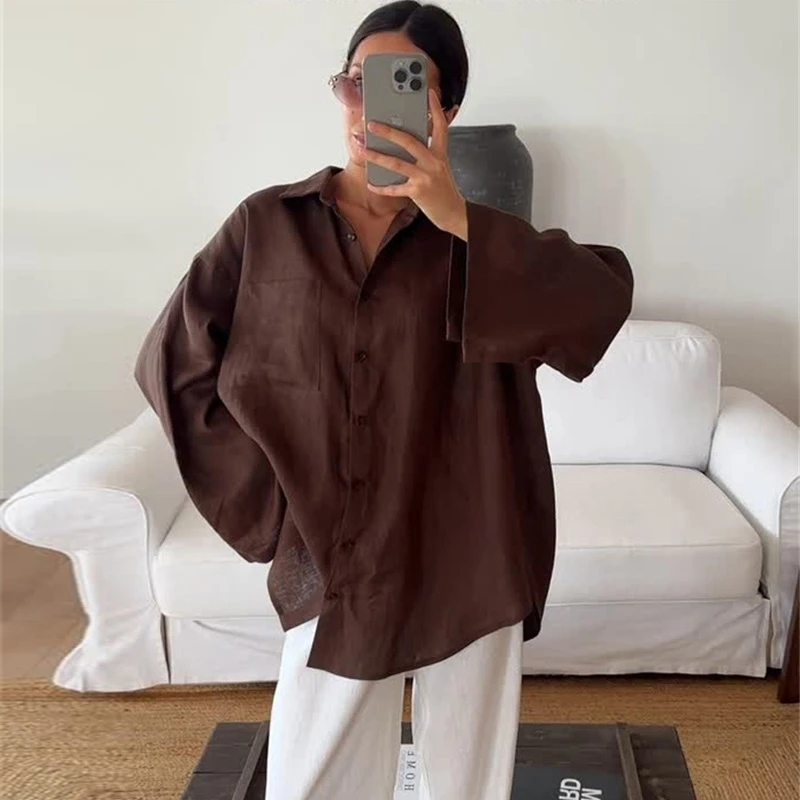 Fashionable Loose Casual Shirt Single Button Long Sleeve Pure Color Top Women's Commute Style Sun Protection Cardigan
Fashionable Loose Casual Shirt Single Button Long Sleeve Pure Color Top Women's Commute Style Sun Protection Cardigan