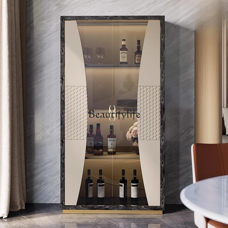 Premium Italian light luxury glass wine cabinet restaurant against the wall storage room paint bookshelf
Premium Italian light luxury glass wine cabinet restaurant against the wall storage room paint bookshelf