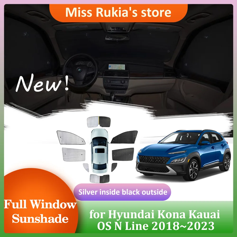Full Car Sunshades for Hyundai Kona Kauai OS N Line 2018~2023 Roof Windows Sun Visor Windshield Curtain Sunroof Cover Accessorie
Full Car Sunshades for Hyundai Kona Kauai OS N Line 2018~2023 Roof Windows Sun Visor Windshield Curtain Sunroof Cover Accessorie
