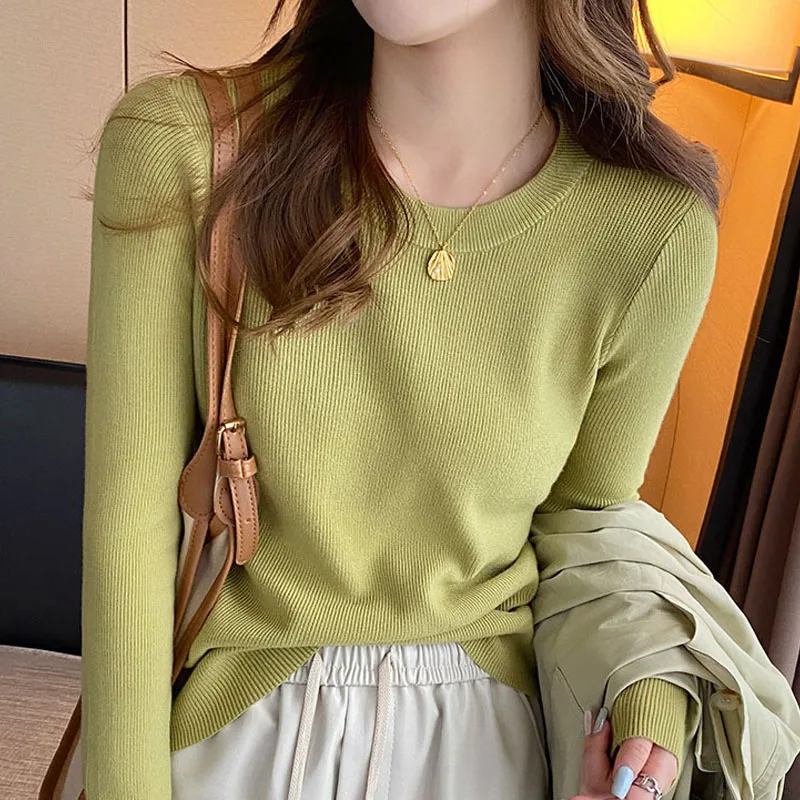 Long Sleeve Slim Knitted Sweater Women Pullovers Fashion White O-Neck Knit Sweater Pullover Women Tops Sueters De Mujer Q3388
Long Sleeve Slim Knitted Sweater Women Pullovers Fashion White O-Neck Knit Sweater Pullover Women Tops Sueters De Mujer Q3388