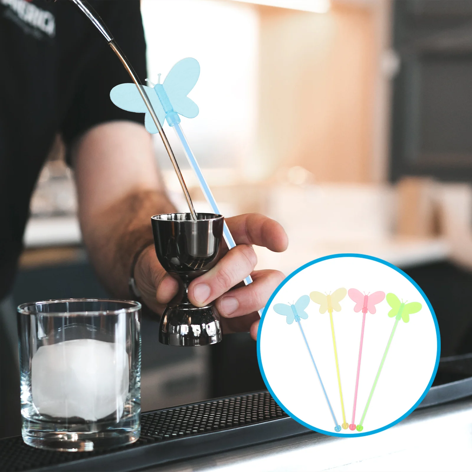 Wand Mixer Butterfly Stirrer Drinks Swizzle Sticks for Cocktails Straws Coffee Stirrers
Wand Mixer Butterfly Stirrer Drinks Swizzle Sticks for Cocktails Straws Coffee Stirrers