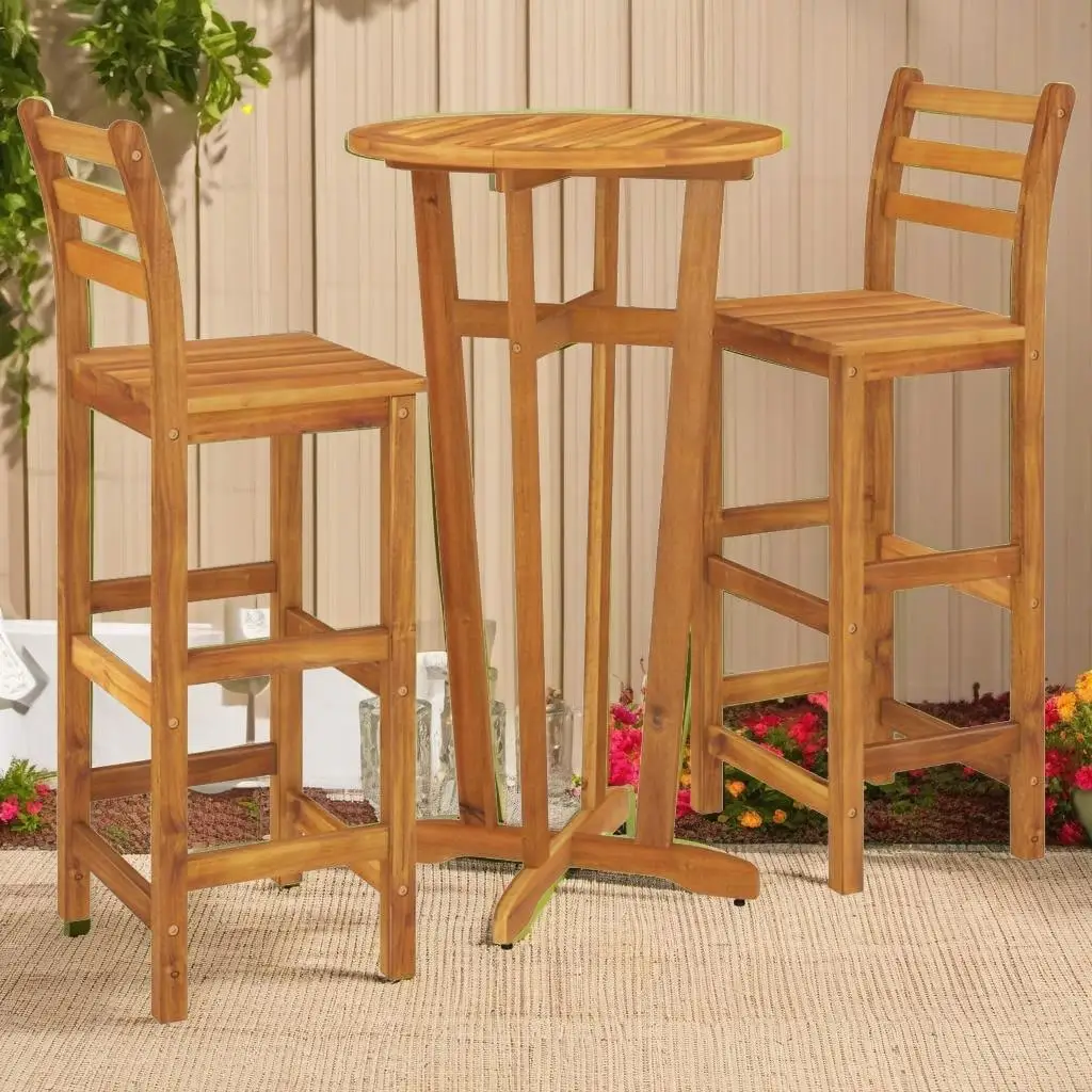 3-Piece Acacia Wood Patio Bar Set - Stylish Outdoor Furniture for Garden & Backyard
3-Piece Acacia Wood Patio Bar Set - Stylish Outdoor Furniture for Garden & Backyard