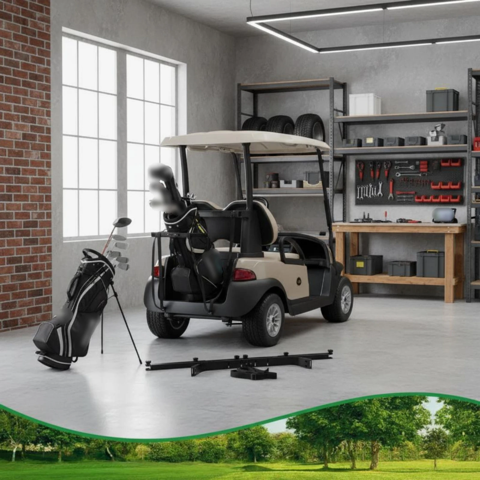 Golf Cart Rear Seat Bag Rack Space-Saving Golf Cart Rear Bag Rack Vehicle Accessory Universal Fit Heavy-Duty Metal for Golfers
Golf Cart Rear Seat Bag Rack Space-Saving Golf Cart Rear Bag Rack Vehicle Accessory Universal Fit Heavy-Duty Metal for Golfers