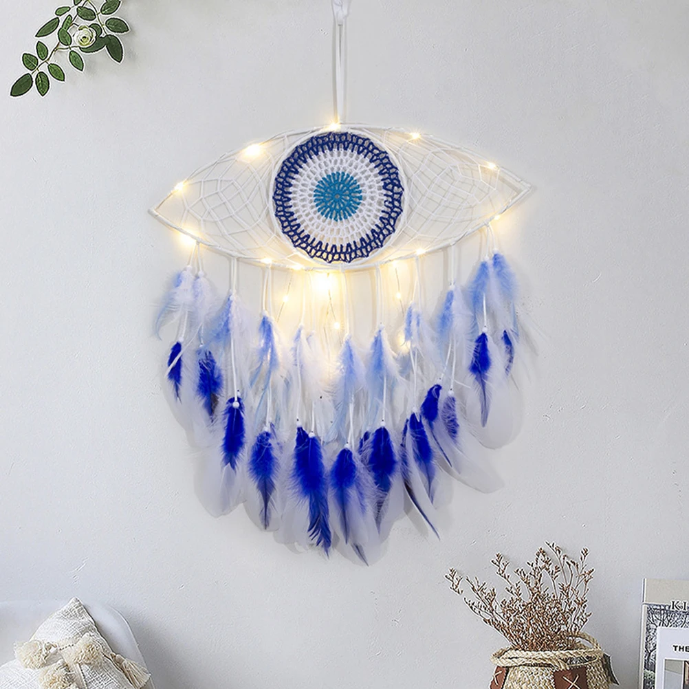 Blue Eyes Dream Catcher Tassel Wall Hanging Decor Locket Pendant H made Plumes Home nament Outdoor Indoor Room
Blue Eyes Dream Catcher Tassel Wall Hanging Decor Locket Pendant H made Plumes Home nament Outdoor Indoor Room