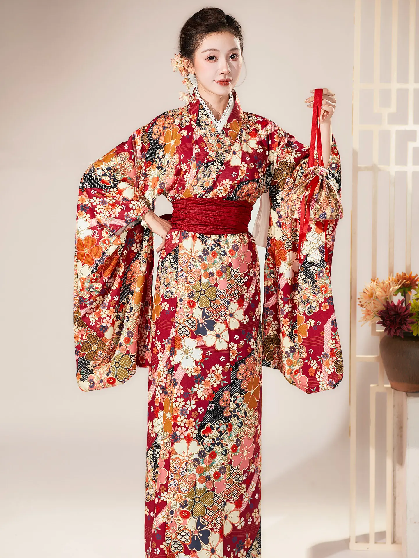 Japanese Traditional Woman Kimono floral Prints Photography Dress Modified Formal yukata feminino Cosplay Costume harori women
Japanese Traditional Woman Kimono floral Prints Photography Dress Modified Formal yukata feminino Cosplay Costume harori women