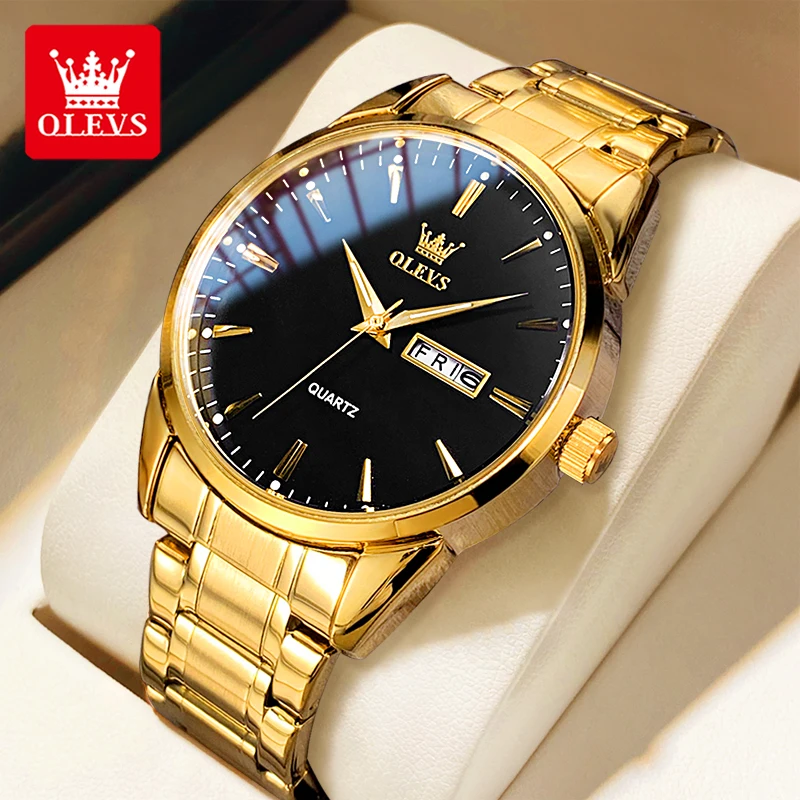 OLEVS Luxury fashion men's watches minimalist 30m waterproof genuine quartz watch for man Dual Calendar box Brand wristwatch
OLEVS Luxury fashion men's watches minimalist 30m waterproof genuine quartz watch for man Dual Calendar box Brand wristwatch