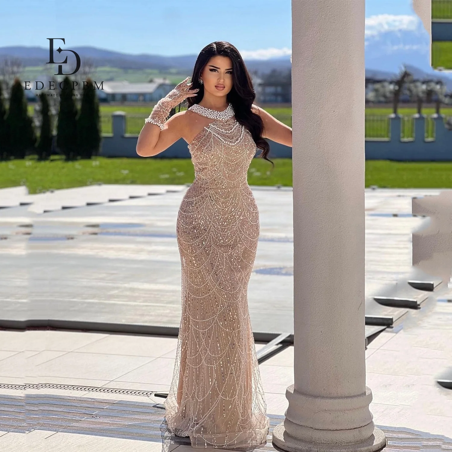 EDECPBM Bead Prom Dress Vestidos De Festa Luxurious Women's Evening Dresses for Special Occasions Customized فساتين سهرة Party
EDECPBM Bead Prom Dress Vestidos De Festa Luxurious Women's Evening Dresses for Special Occasions Customized فساتين سهرة Party