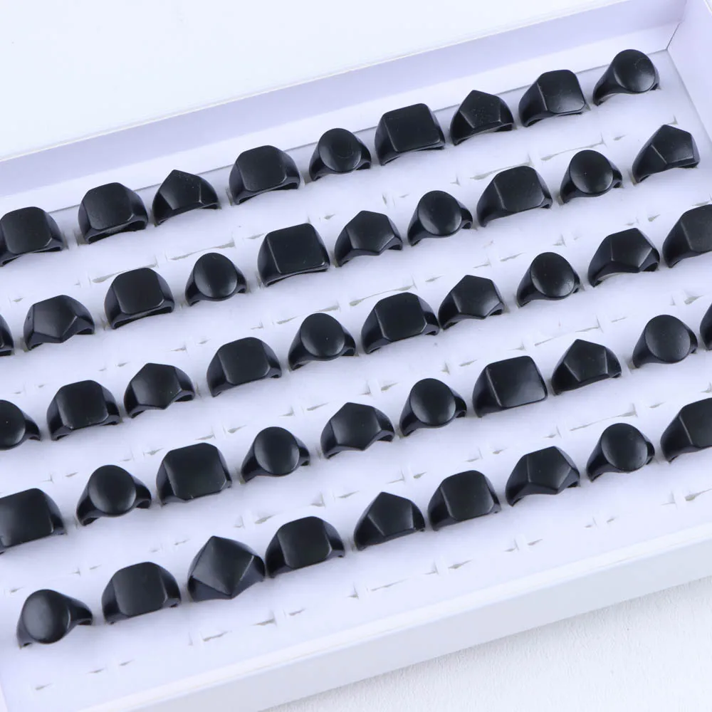 20Pcs/Lot Fashion Black Square Geometry Smooth Matte Rings For Women Men Mix Style Party Gifts Jewelry Wholesale
20Pcs/Lot Fashion Black Square Geometry Smooth Matte Rings For Women Men Mix Style Party Gifts Jewelry Wholesale