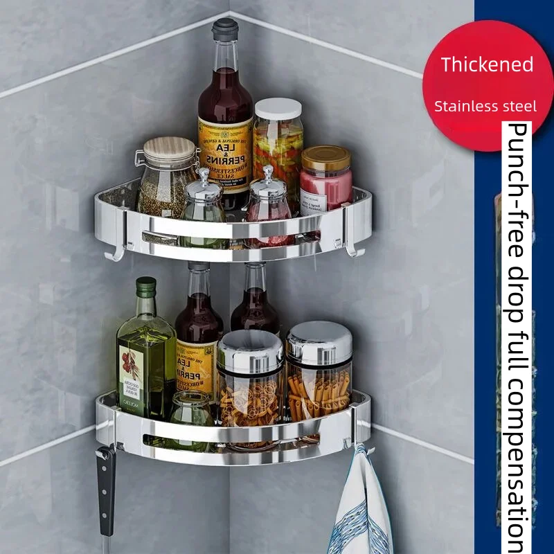 Kitchen shelf wall mounted spice rack bathroom bathroom toilet storage corner triangle shelf
Kitchen shelf wall mounted spice rack bathroom bathroom toilet storage corner triangle shelf