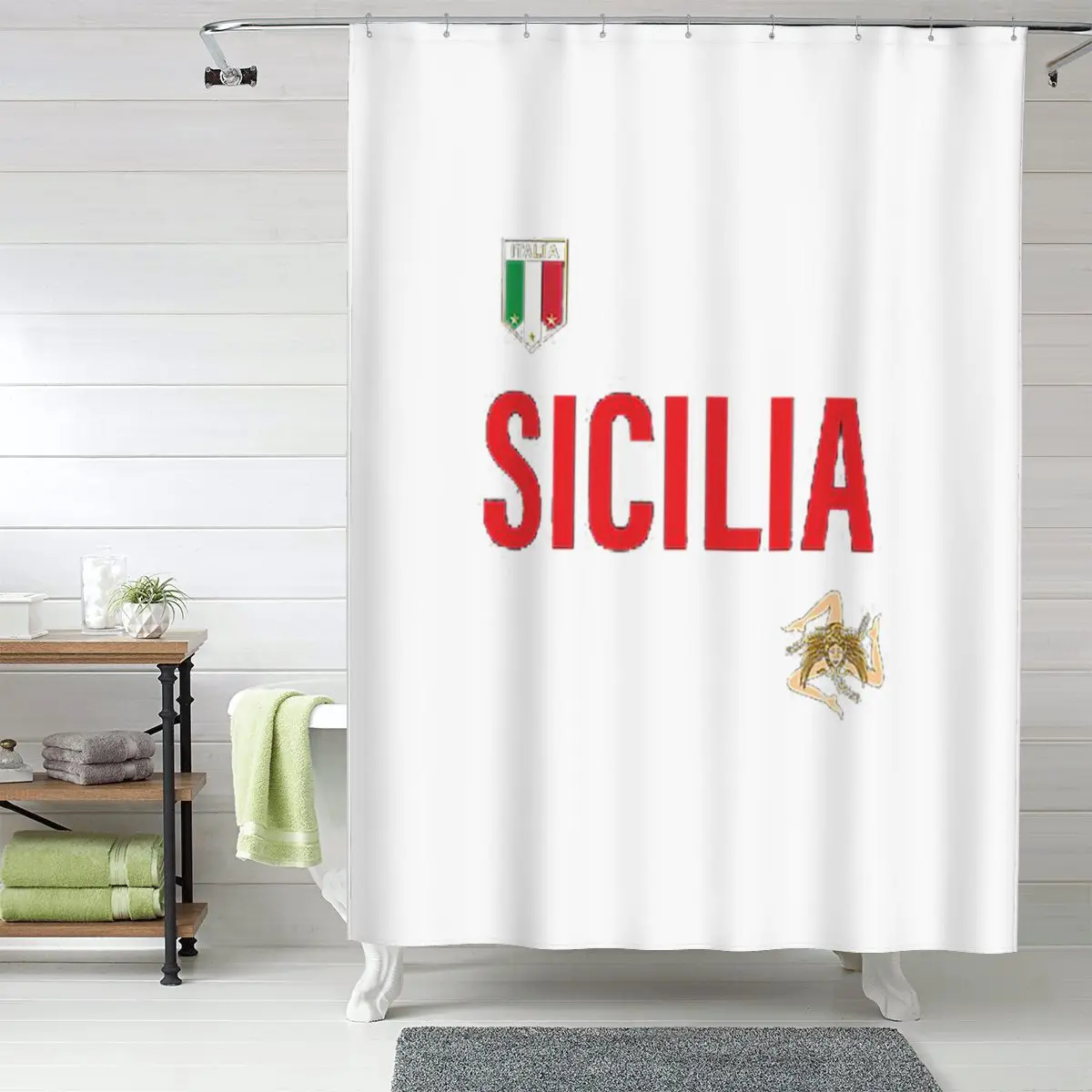 Sicily Jersey Shower Curtain Bathroom Polyester Waterproof Bath Curtains with Hooks
Sicily Jersey Shower Curtain Bathroom Polyester Waterproof Bath Curtains with Hooks