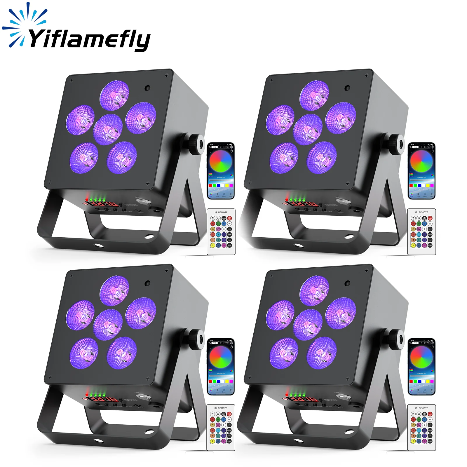 Yiflamefly 4Pcs Upgrade Rechargeable Square Par Light Built In 5200mAH Battery With APP&Remote&DMX Control For DJ Wedding Party
Yiflamefly 4Pcs Upgrade Rechargeable Square Par Light Built In 5200mAH Battery With APP&Remote&DMX Control For DJ Wedding Party