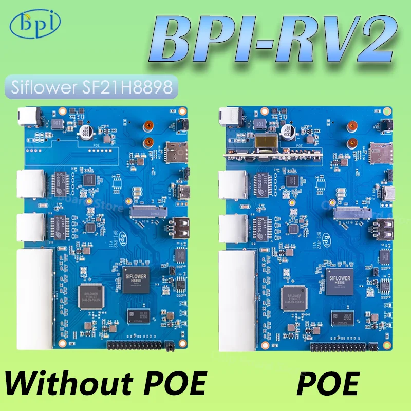 BPI-RV2 Banana Pi 4 core RISC-V Processor Siflower SF21H8898 512MB DDR3 16 MB SPI NOR flash RTC Risc-V Gateway Board
BPI-RV2 Banana Pi 4 core RISC-V Processor Siflower SF21H8898 512MB DDR3 16 MB SPI NOR flash RTC Risc-V Gateway Board