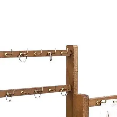 Wooden Jewelry Display Stand Necklace Bracelet Key Holder Hook Storage Rack Earring Pin Brooch Holder Stand Organizer 
Wooden Jewelry Display Stand Necklace Bracelet Key Holder Hook Storage Rack Earring Pin Brooch Holder Stand Organizer