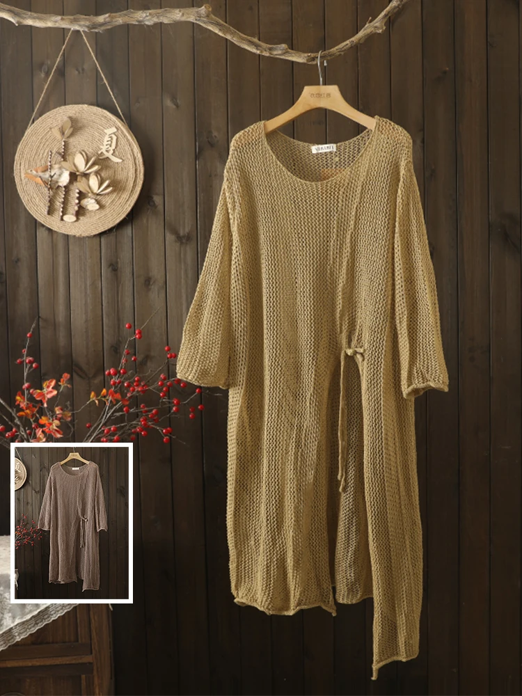 Новинка 2023, однотонный вязаный полый дизайн, женский топ большого размера с V-образным вырезом по бокам, средней длины, модная повседневная одежда
Новинка 2023, однотонный вязаный полый дизайн, женский топ большого размера с V-образным вырезом по бокам, средней длины, модная повседневная одежда