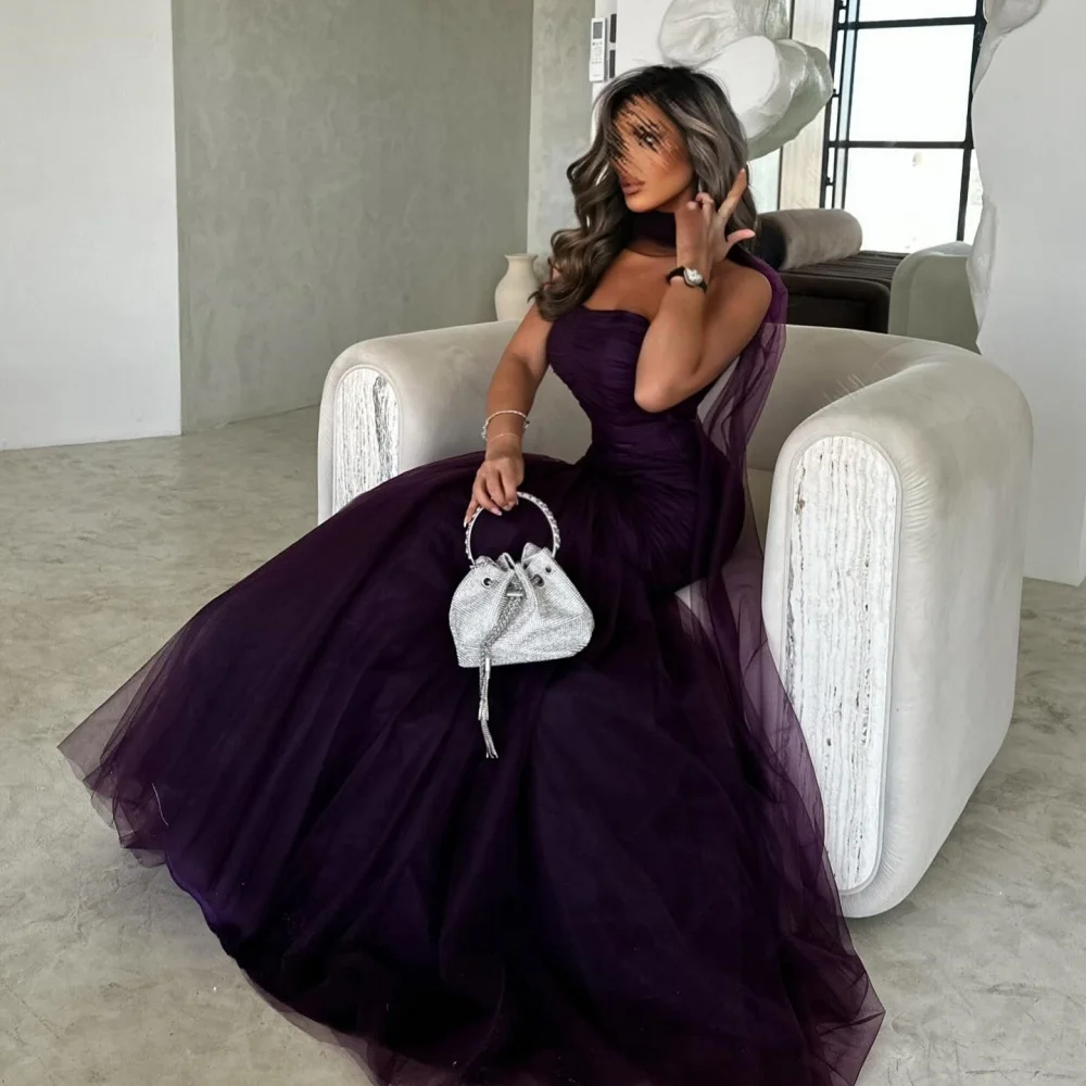 Purple Mermaid Long Silk Scarves robes de soirée Strapless Evening Dresses Women Floor-Length Wedding Party Dress Customized
Purple Mermaid Long Silk Scarves robes de soirée Strapless Evening Dresses Women Floor-Length Wedding Party Dress Customized