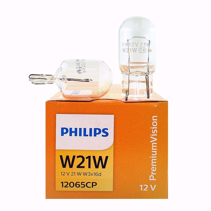 Лампы указателей поворота, заднего хода и стоп-сигналов Philips Vision W21W T20 12065CP 7440, оригинальные, стандартные
Лампы указателей поворота, заднего хода и стоп-сигналов Philips Vision W21W T20 12065CP 7440, оригинальные, стандартные