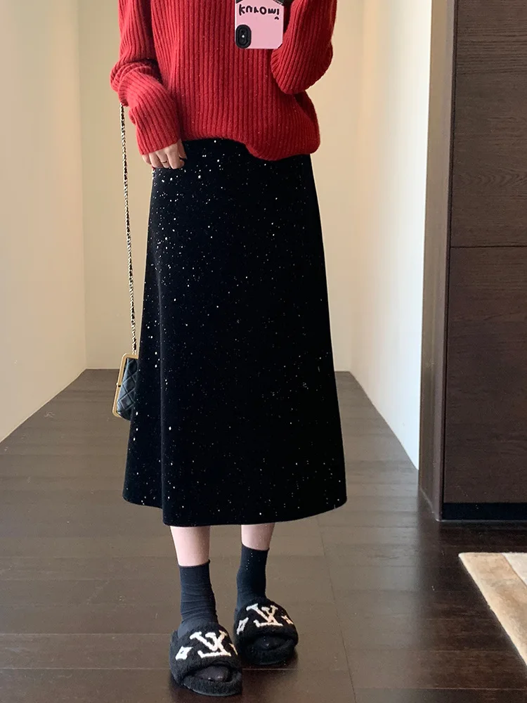 BQ4574~Very Beautiful High-Density Sequined Velvet Fishtail Skirt High Waist Slimming All-Matching Skirt Women's Autumn and Wint
BQ4574~Very Beautiful High-Density Sequined Velvet Fishtail Skirt High Waist Slimming All-Matching Skirt Women's Autumn and Wint