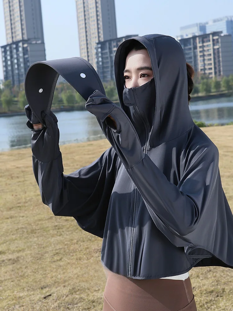 2025 Summer New UV Protection Ice Silk Cycling Coat Women's Inteated Mask Cape ort Sle Faionable Polyester Blend
2025 Summer New UV Protection Ice Silk Cycling Coat Women's Inteated Mask Cape ort Sle Faionable Polyester Blend