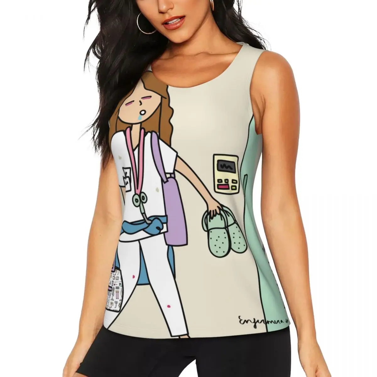 Custom Enfermera En Apuros Doctor Nurse Medical Yoga Shirt Women Gym Workout Running Tank Tops
Custom Enfermera En Apuros Doctor Nurse Medical Yoga Shirt Women Gym Workout Running Tank Tops