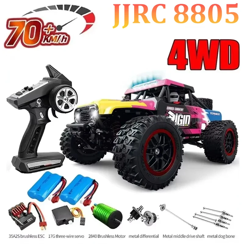 JJRC 8805 RC car 4x4 Brushless Motor 70KM/H High Speed Drifting Monster Truck 2.4G with LED Lights Adult Children Toy Gift
JJRC 8805 RC car 4x4 Brushless Motor 70KM/H High Speed Drifting Monster Truck 2.4G with LED Lights Adult Children Toy Gift