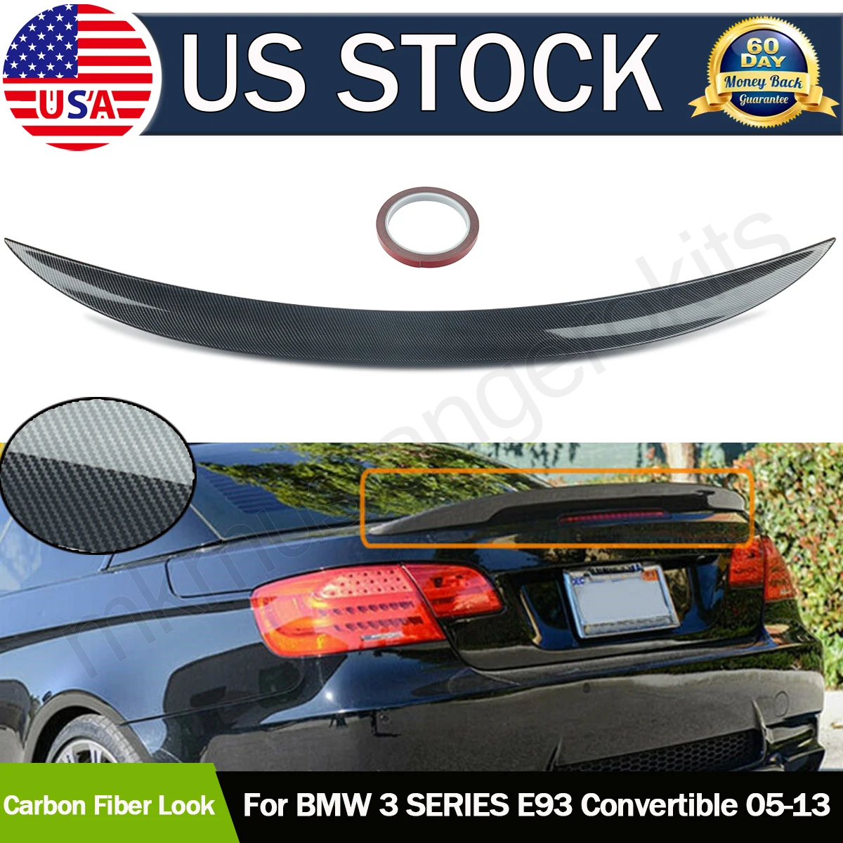 Carbon Fiber Look Rear Wings For 2007-2013 BMW 3 Series E93 328i 335i M3 Rear Trunk Spoiler Wing Lid Magickit
Carbon Fiber Look Rear Wings For 2007-2013 BMW 3 Series E93 328i 335i M3 Rear Trunk Spoiler Wing Lid Magickit