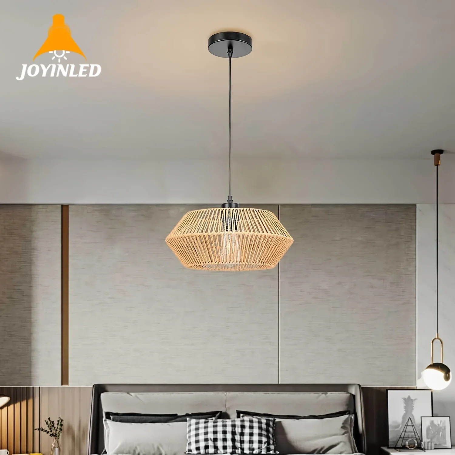 Bohemian Woven Rope Pendant Light Traditional Style Rustic Industrial E27 Metal Ceiling Lamp for Bedroom Dining Hallway Entryway
Bohemian Woven Rope Pendant Light Traditional Style Rustic Industrial E27 Metal Ceiling Lamp for Bedroom Dining Hallway Entryway
