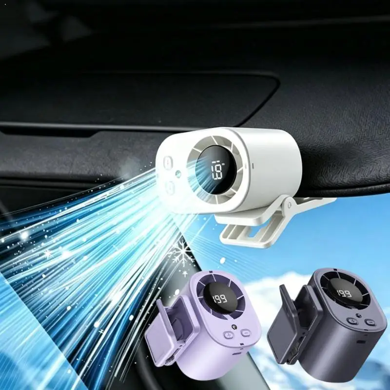Mini Clip-On Car Fan With Temperature Display White Gray Purple Summer Cooling USB Rechargeable Fan For Car Sun Visor
Mini Clip-On Car Fan With Temperature Display White Gray Purple Summer Cooling USB Rechargeable Fan For Car Sun Visor