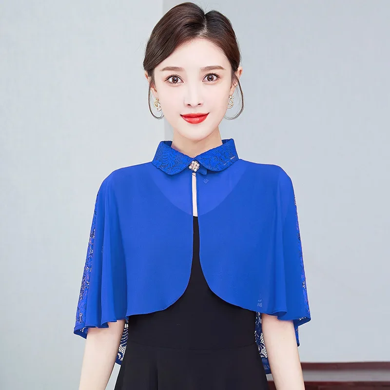 2025 Spring Summer Hollow Lace Sunscreen Women Chinese Retro Fashion Shawl Leisure Capes Poncho Lady Cloaks Blue
2025 Spring Summer Hollow Lace Sunscreen Women Chinese Retro Fashion Shawl Leisure Capes Poncho Lady Cloaks Blue