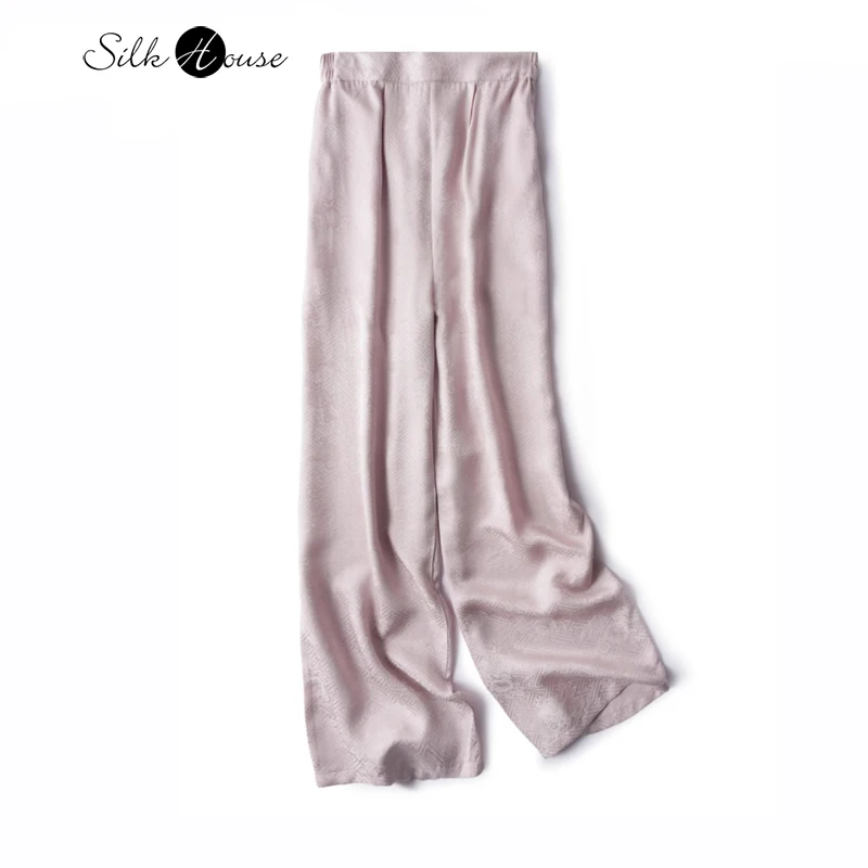 2025 Women's Fashion Spring/Summer New 100% Natural Mulberry Silk Casual Versatile Elastic Waist Retro Jacquard Wide Leg Pants
2025 Women's Fashion Spring/Summer New 100% Natural Mulberry Silk Casual Versatile Elastic Waist Retro Jacquard Wide Leg Pants