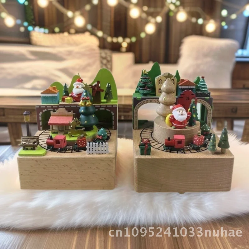 2025 New Christmas Music Box Wooden Craft Merry Christmas Engraved Design Santa Claus Village Train Snowman Christmas Tree Gift
2025 New Christmas Music Box Wooden Craft Merry Christmas Engraved Design Santa Claus Village Train Snowman Christmas Tree Gift