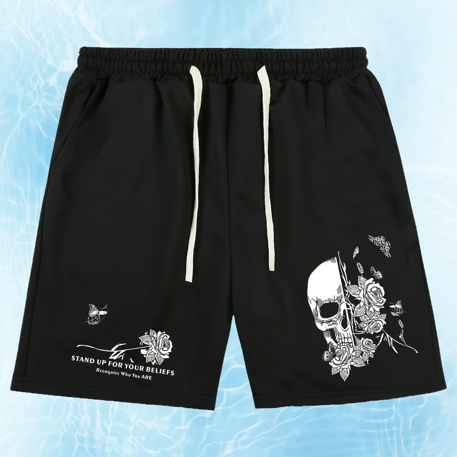 New Men Rose Skull Graphic Cotton Print Shorts for Summer Breathable Fabric Drawstring Shorts Suitable for Running Sports Shorts
New Men Rose Skull Graphic Cotton Print Shorts for Summer Breathable Fabric Drawstring Shorts Suitable for Running Sports Shorts