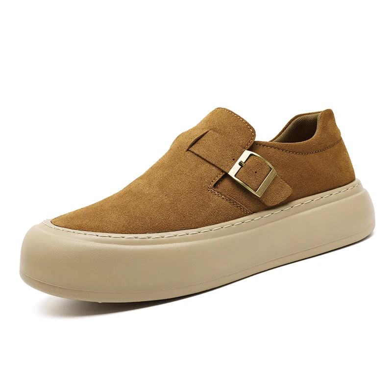 Men Suede Leather Thick Sole Platform Flats Slip-on Loafers Soft Comfort Thick Sole Casual Male Metal Buckle Moccasins Sneakers
Men Suede Leather Thick Sole Platform Flats Slip-on Loafers Soft Comfort Thick Sole Casual Male Metal Buckle Moccasins Sneakers