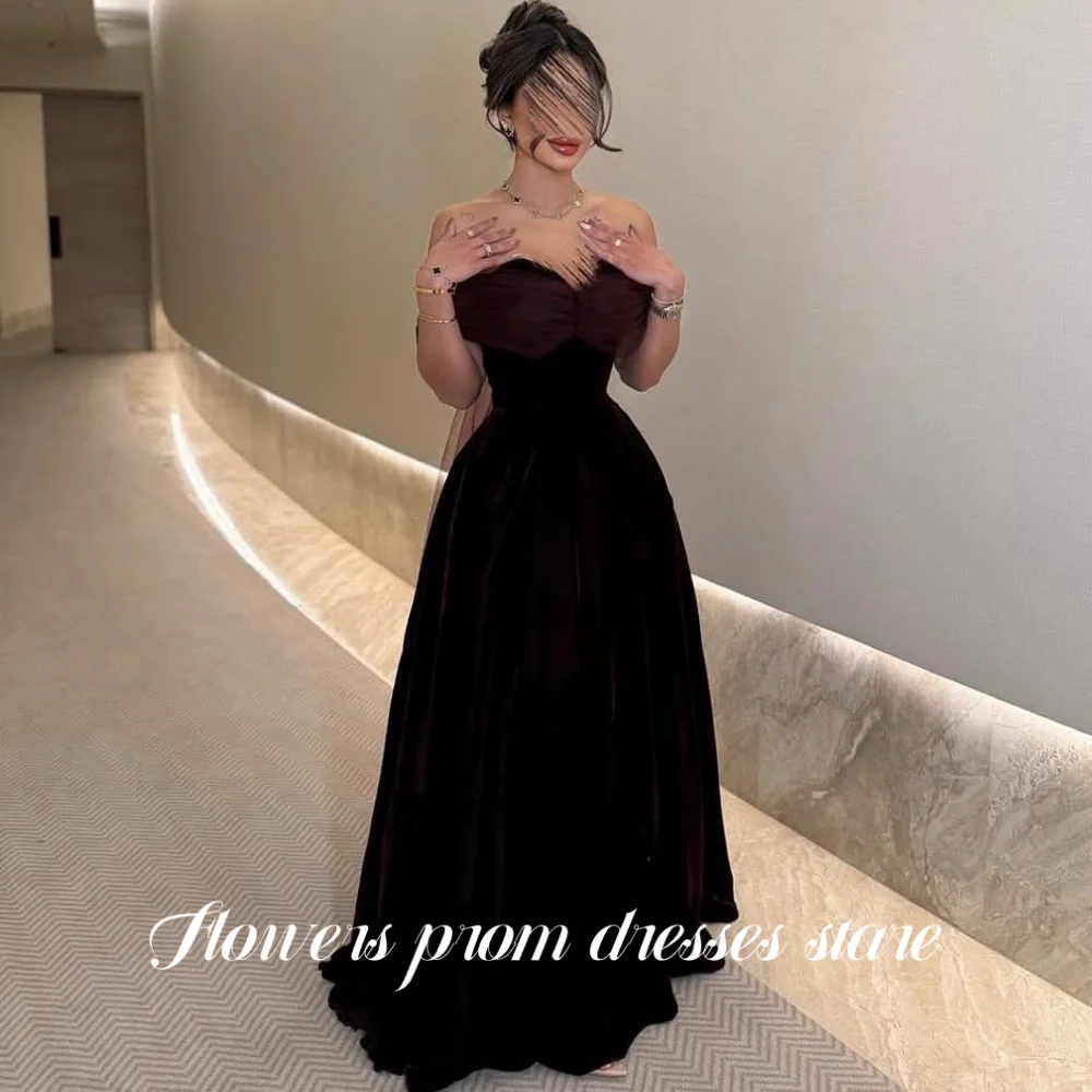 Flowers Simple A-Line Prom Dresses Off the Shoulder Party Dresses for Women Pleats Princess Gown vestidos de fiesta Customized
Flowers Simple A-Line Prom Dresses Off the Shoulder Party Dresses for Women Pleats Princess Gown vestidos de fiesta Customized