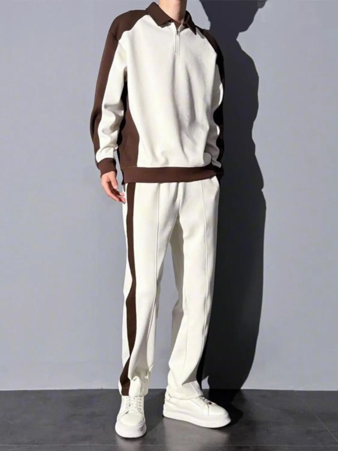 Корейский элитный повседневный костюм, мужской весенне-осенний новый свитшот контрастного цвета, комплект из двух предметов
Корейский элитный повседневный костюм, мужской весенне-осенний новый свитшот контрастного цвета, комплект из двух предметов