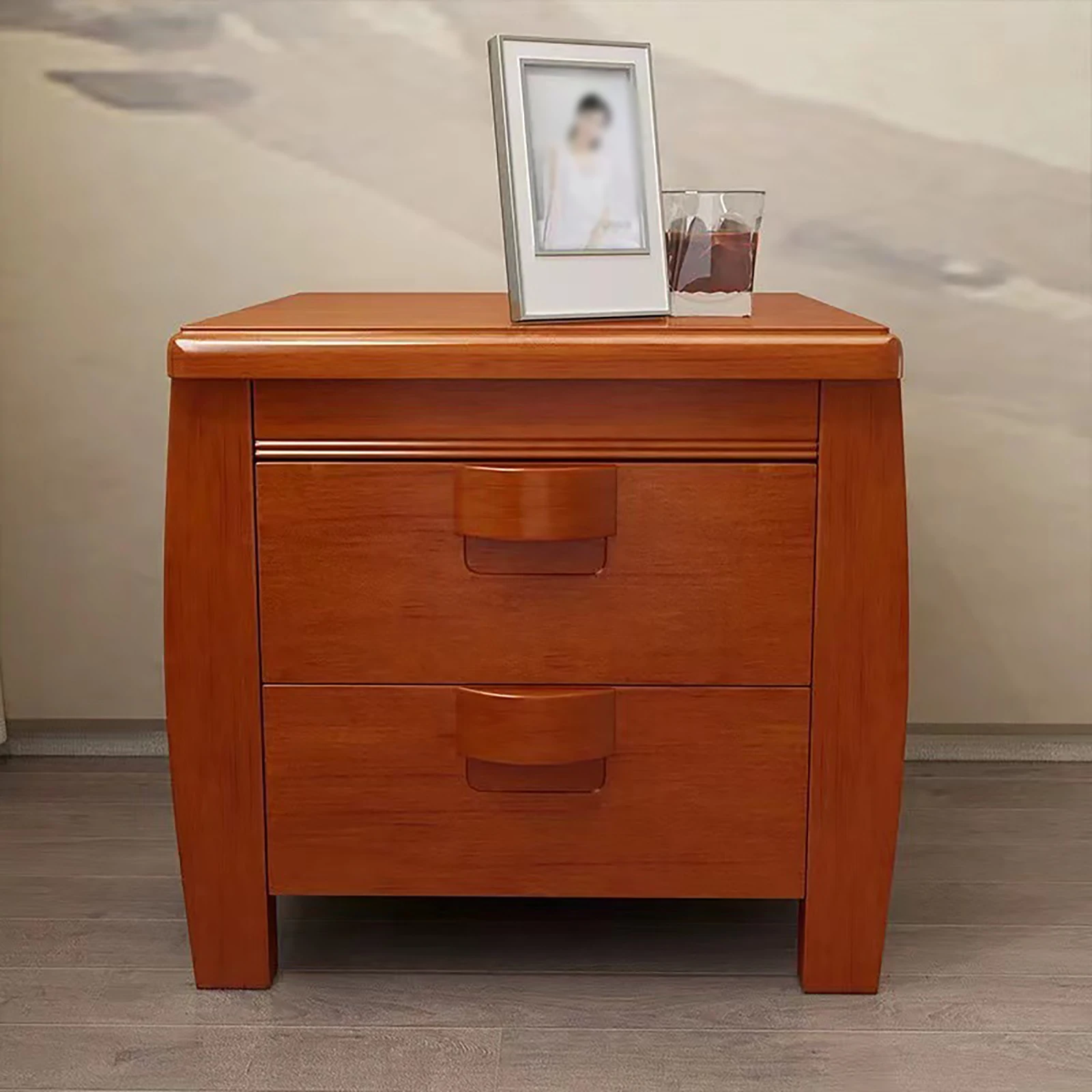 Modern Nightstand, Solid Wood Storage Cabinet Side Table With 2 Drawers - 51x41x51cm
Modern Nightstand, Solid Wood Storage Cabinet Side Table With 2 Drawers - 51x41x51cm
